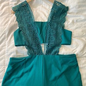 ASOS - Bandeau Emerald Jumpsuit